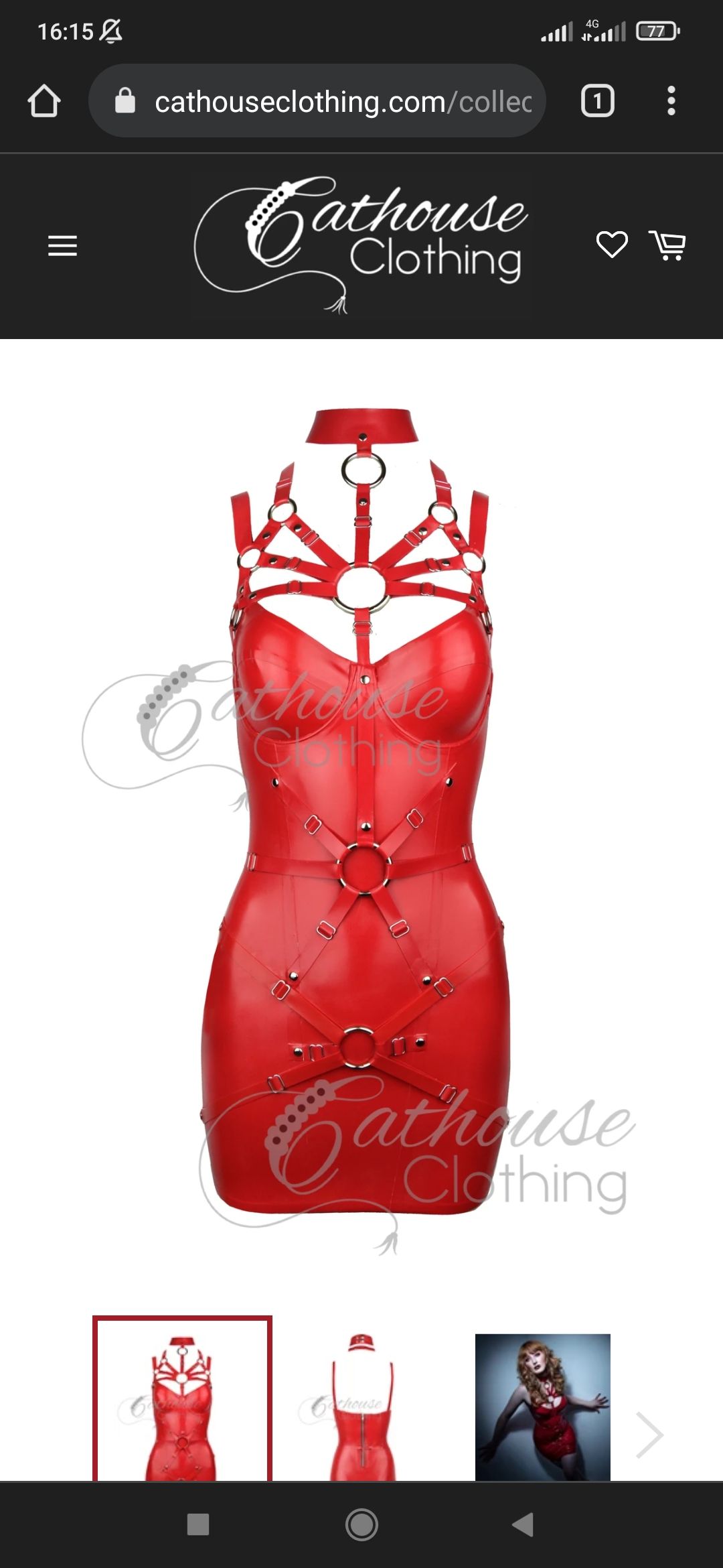 Adopt a Bill: Latex Kleid von Cathouse Clothing